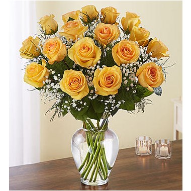 18 Long-Stemmed Yellow Roses